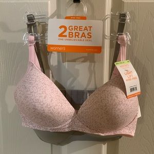 Pack of two wire free bras